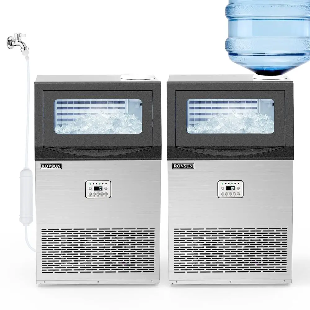 Commercial Ice Maker - 110LBS/24H Commercial Ice Maker Machine with