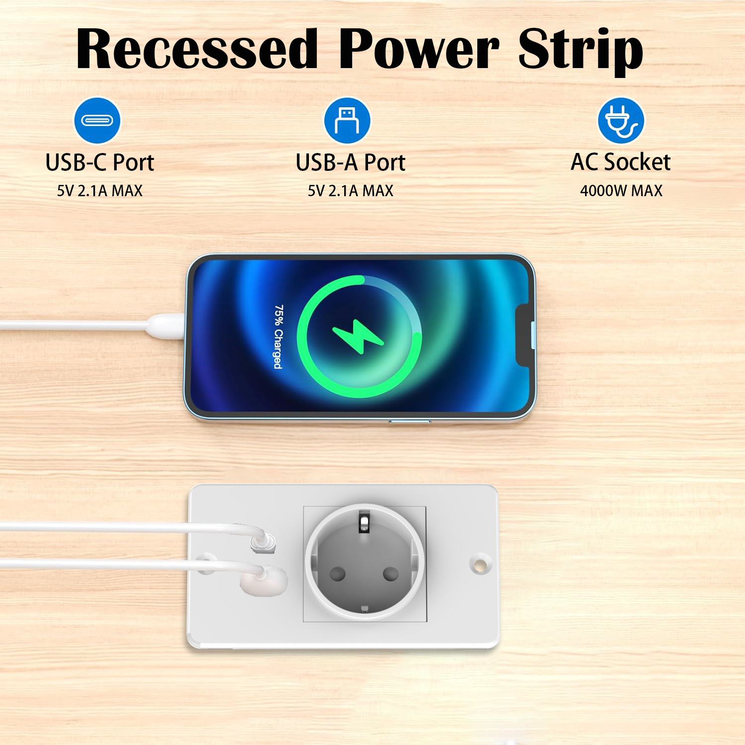 Embedded Power Strip with USB- - Commercial Kitchen In Residential Home incelemesi ve fiyatı