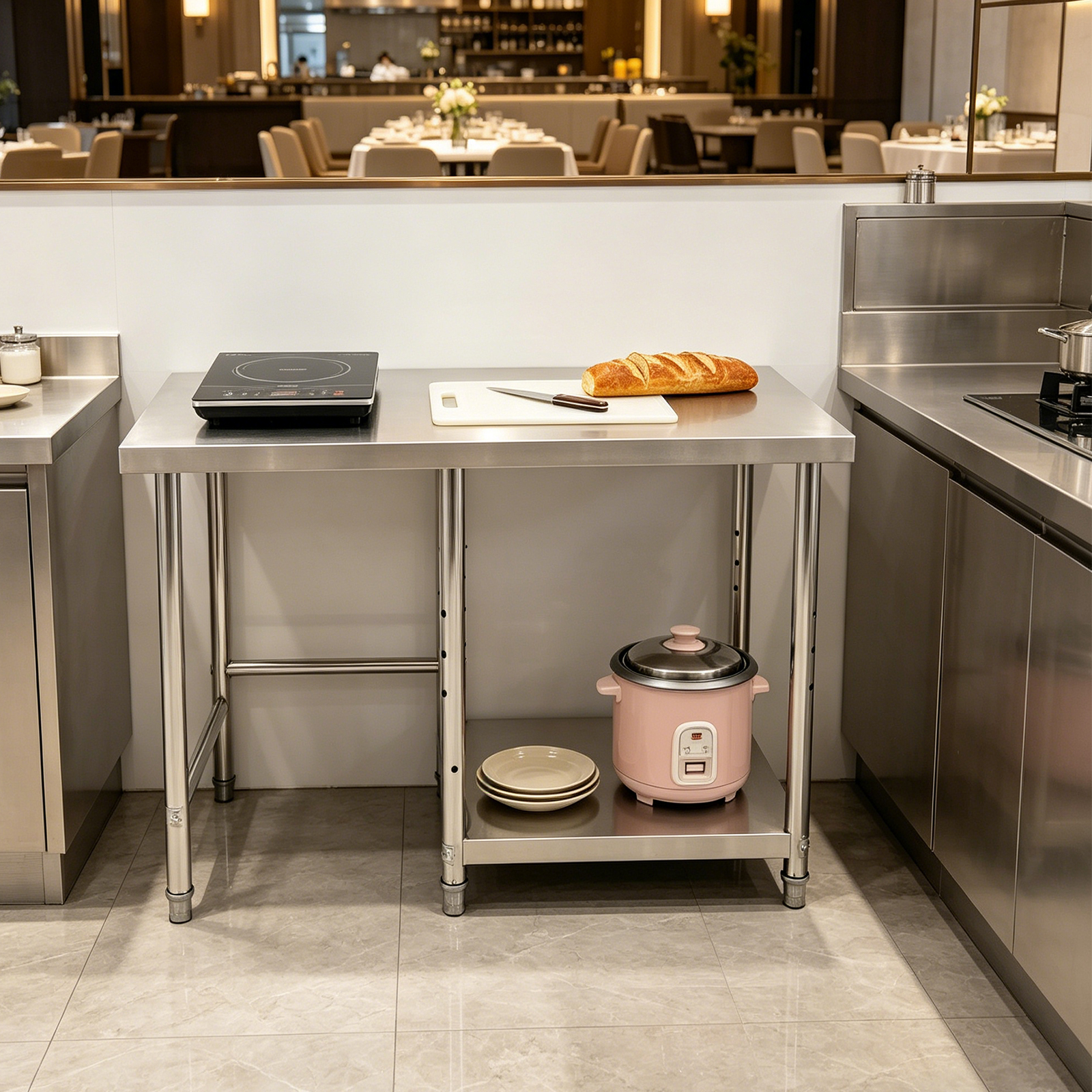 304 Stainless Steel Table For  - Commercial Kitchen Tables incelemesi ve fiyatı