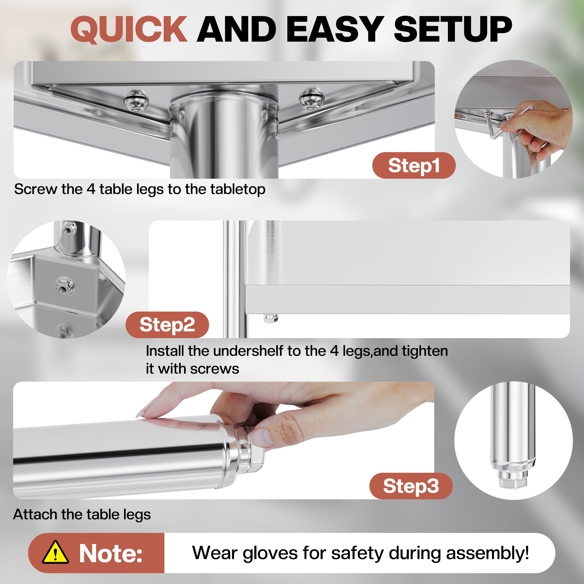 30×48–30×108 Inch Stainless St - Commercial Kitchen Tables incelemesi ve fiyatı