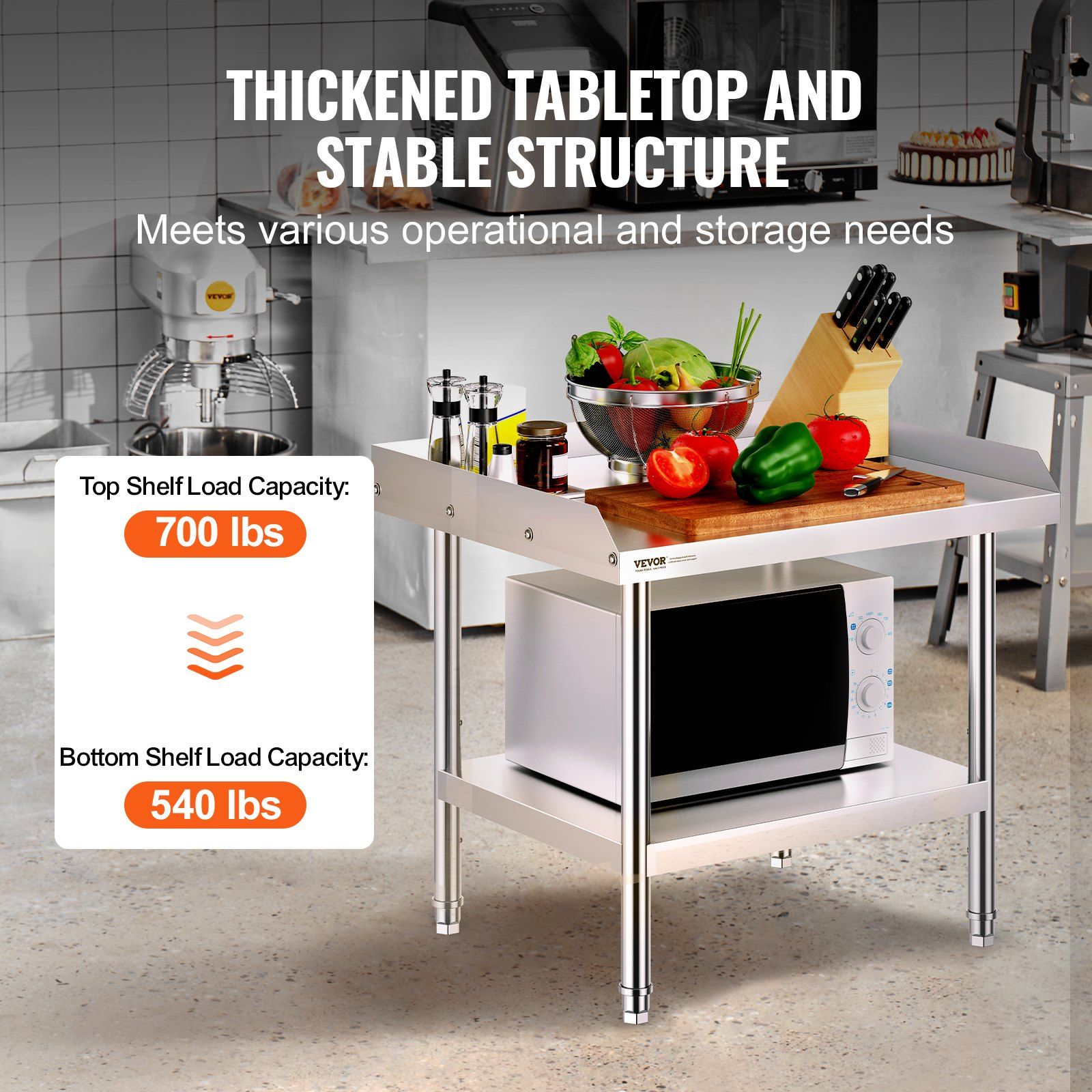 Durable Stainless Steel Work T - Commercial Kitchen Tables incelemesi ve fiyatı