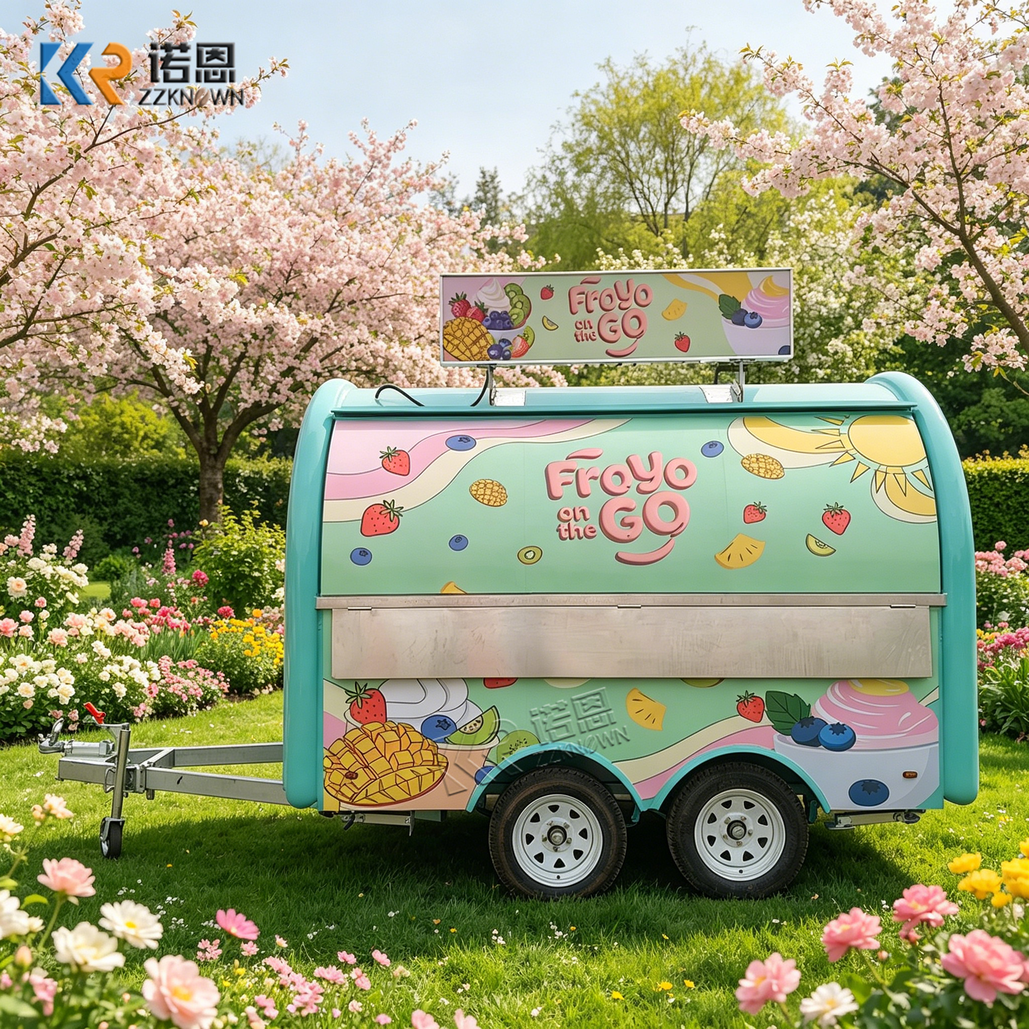 Mobile Ice Cream Trailer Coffe - Commercial Kitchen Trailer incelemesi ve fiyatı