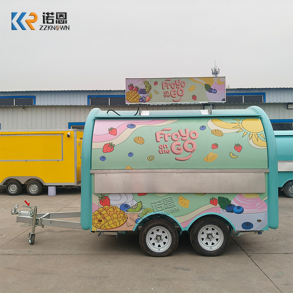 Mobile Ice Cream Trailer Coffe - Commercial Kitchen Trailer incelemesi ve fiyatı