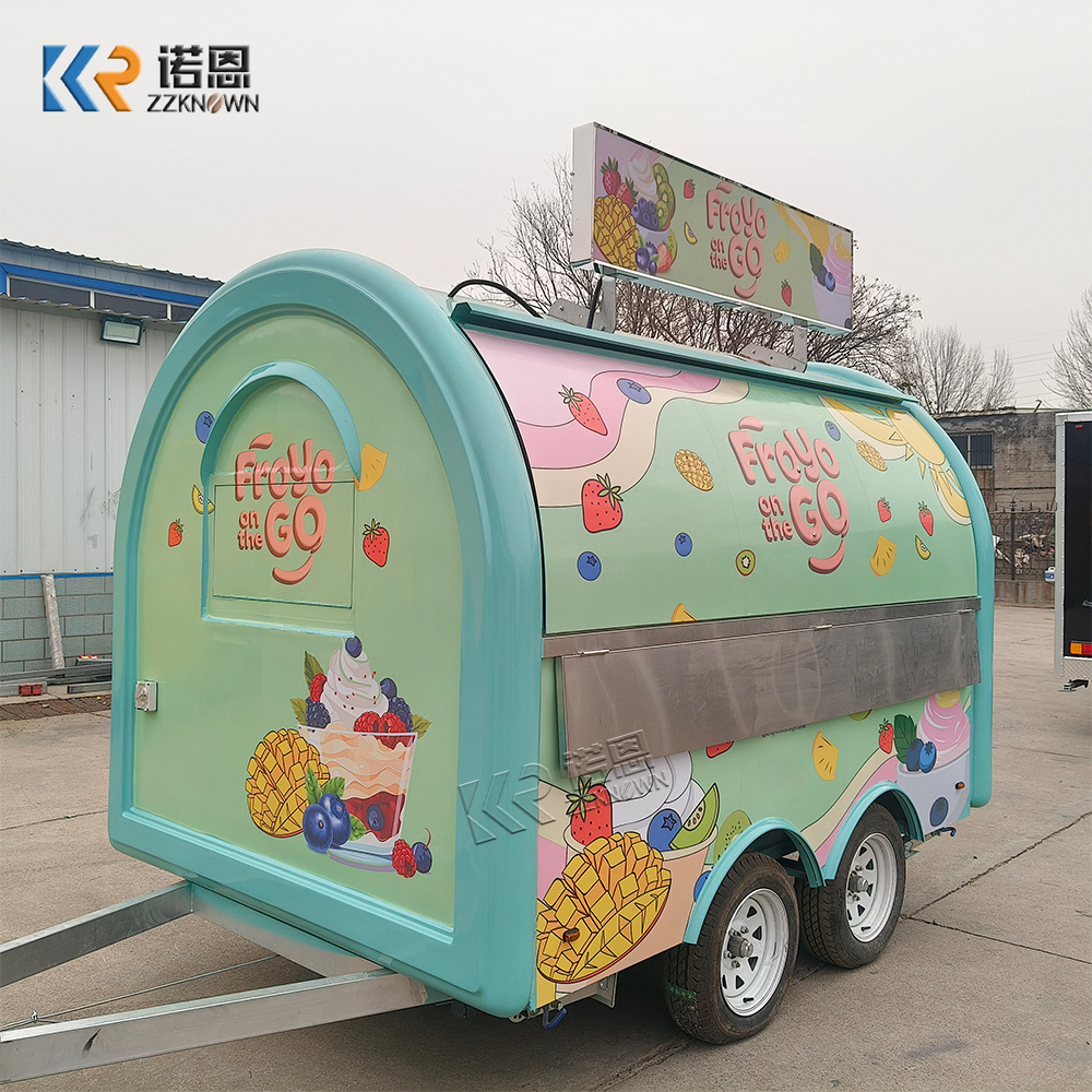 Mobile Ice Cream Trailer Coffe - Commercial Kitchen Trailer incelemesi ve fiyatı