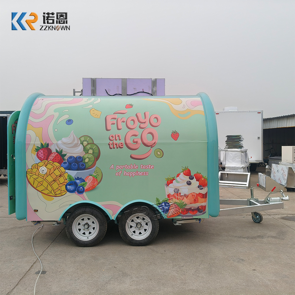 Mobile Ice Cream Trailer Coffe - Commercial Kitchen Trailer incelemesi ve fiyatı