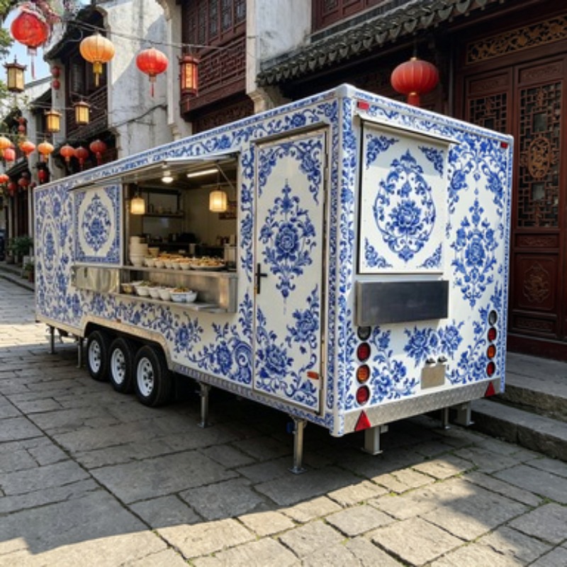 Hot Dog BBQ Mobile Kitchen Tra - Commercial Kitchen Trailer incelemesi ve fiyatı
