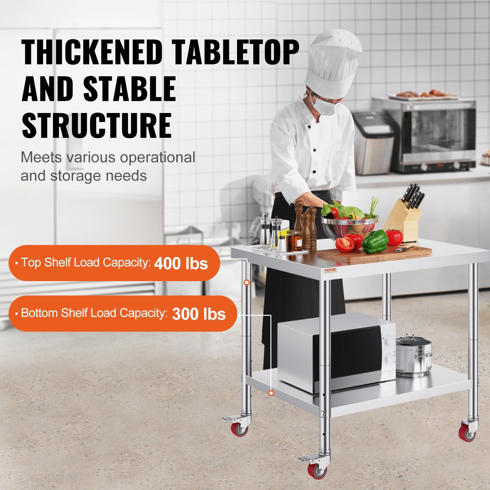 VEVOR Stainless Steel Work Tab - Commercial Kitchen Tables incelemesi ve fiyatı