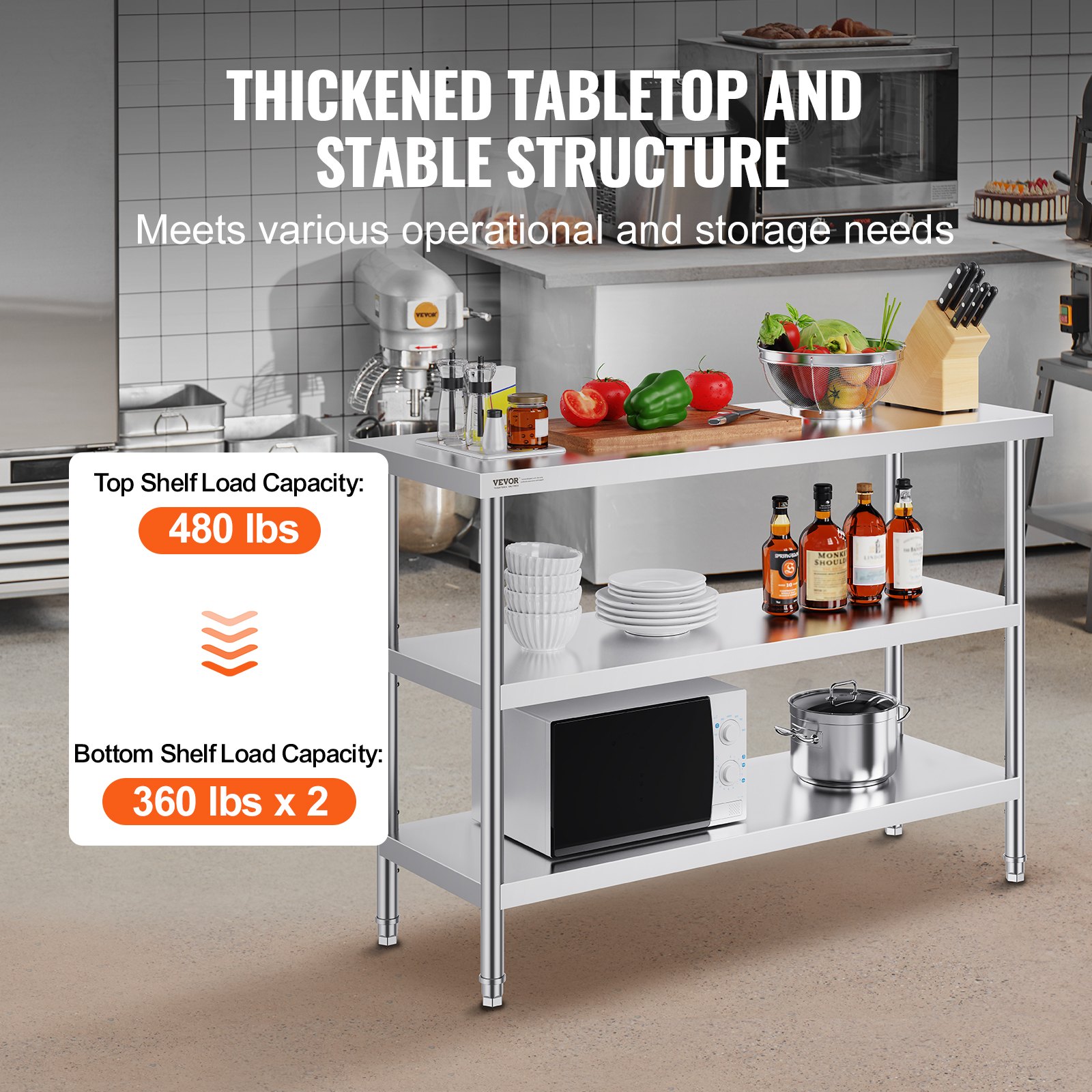 Stainless Steel Food Prep Tabl - Commercial Kitchen Tables incelemesi ve fiyatı