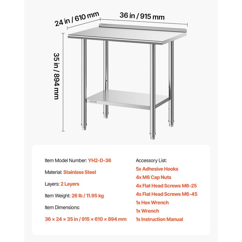 Stainless Steel Work Table, 24 - Commercial Kitchen Tables incelemesi ve fiyatı