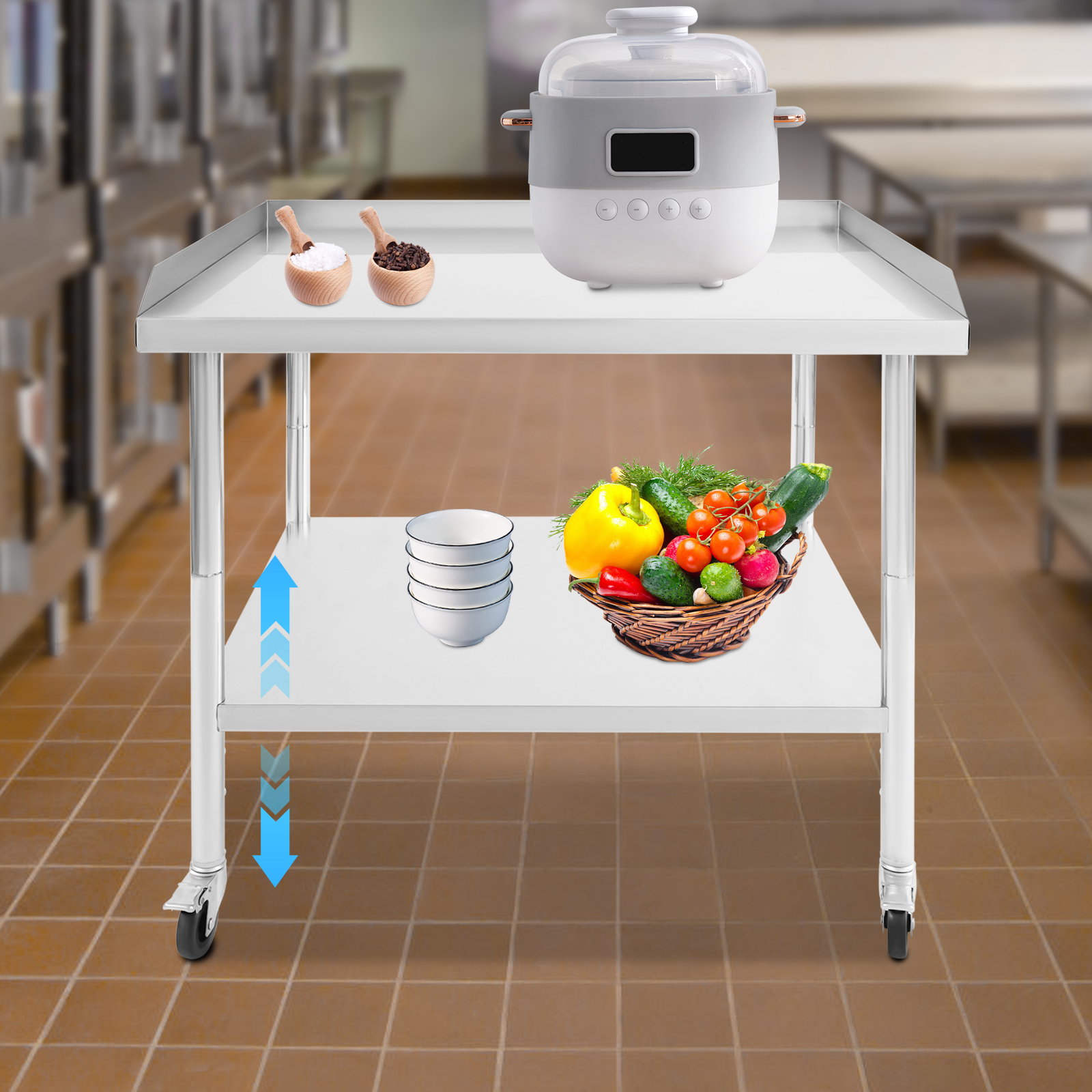 2-Tier Work Table 91*76*76cm S - Commercial Kitchen Tables incelemesi ve fiyatı