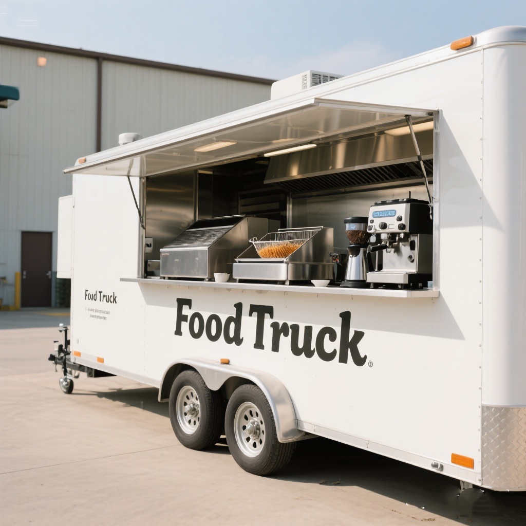 Mobile Food Truck With Full Ki - Commercial Kitchen Trailer incelemesi ve fiyatı