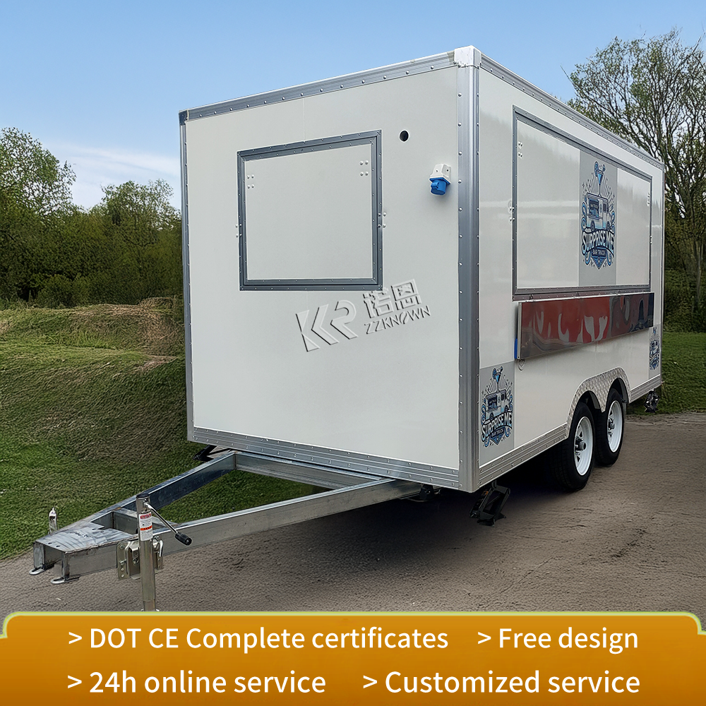 Mobile Food Truck With Full Ki - Commercial Kitchen Trailer incelemesi ve fiyatı