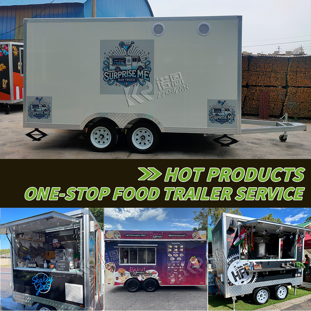 Mobile Food Truck With Full Ki - Commercial Kitchen Trailer incelemesi ve fiyatı