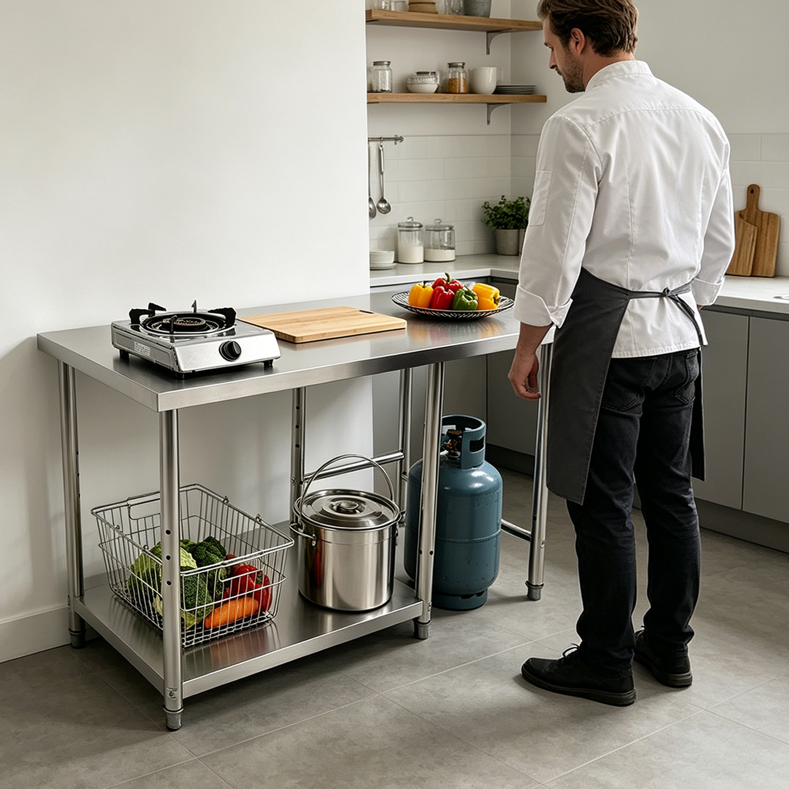 Stainless Steel Prep & Work Ta - Commercial Kitchen Tables incelemesi ve fiyatı