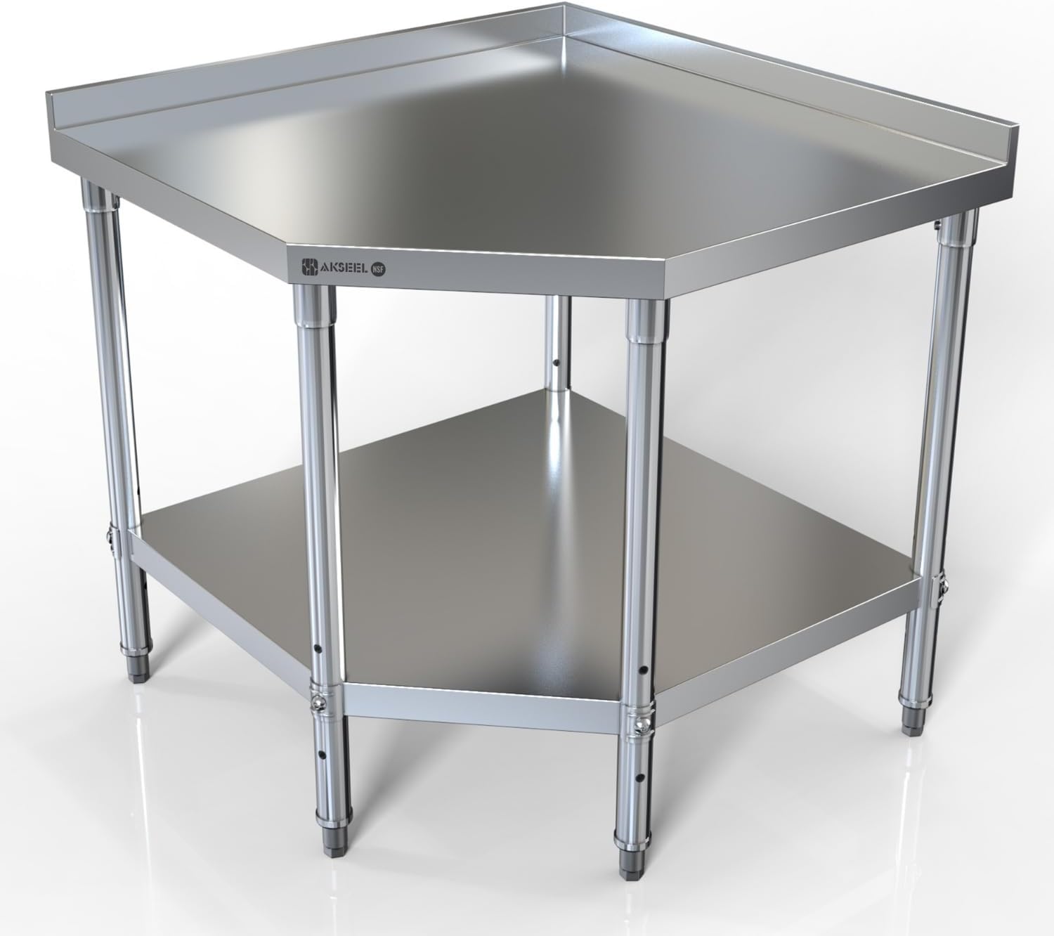 Stainless Steel Corner Work Ta - Commercial Kitchen Tables incelemesi ve fiyatı