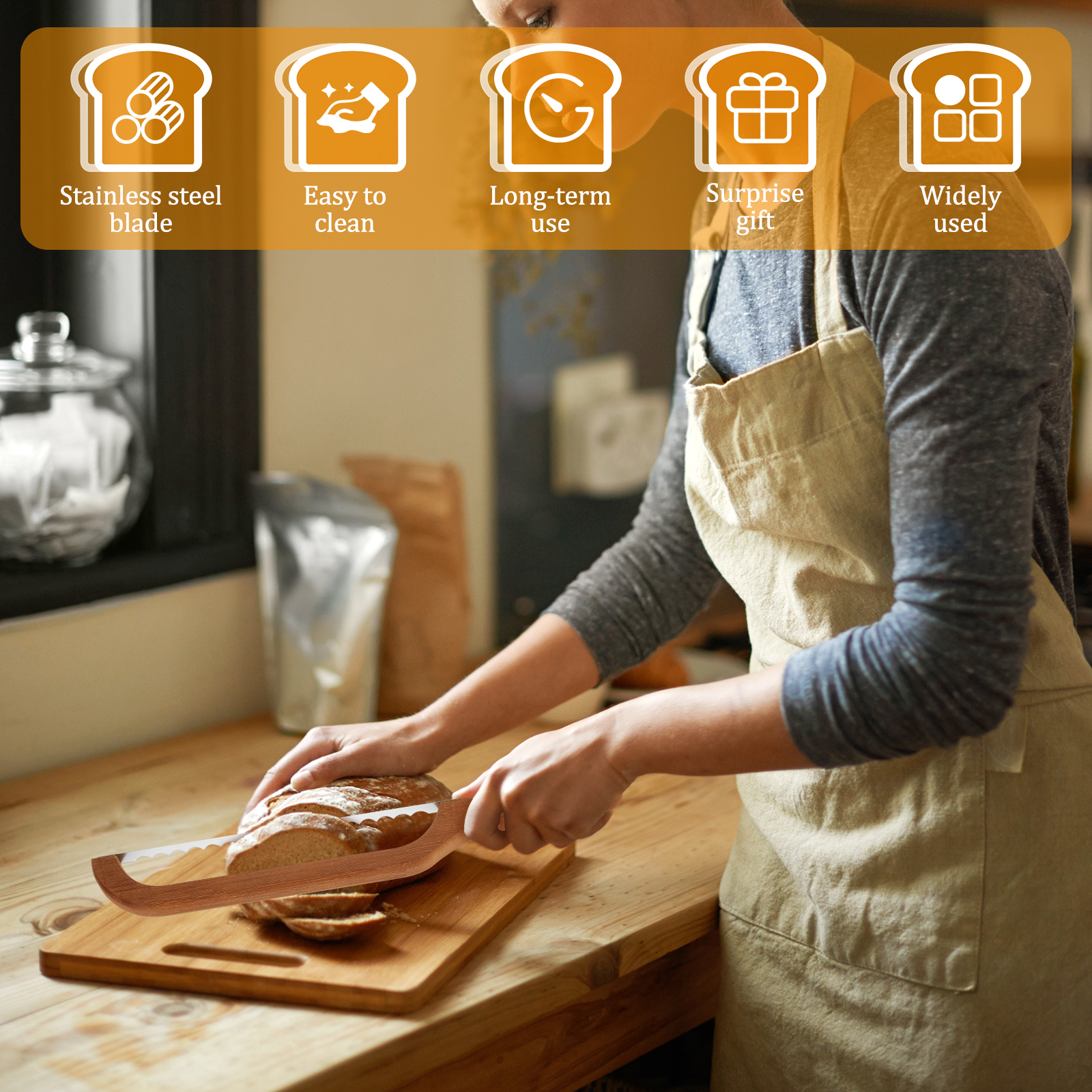 Bread Bow Cutter Serrated Bage - Commercial Bread Slicer incelemesi ve fiyatı